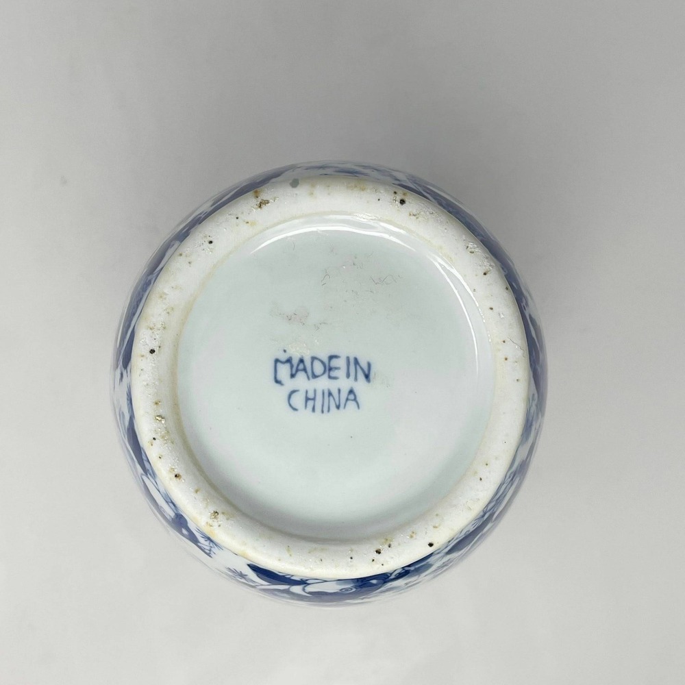 VTG Chinoiserie Porcelain Koi Fish Vase Blue And White 13" Tall China - Picture 9 of 9